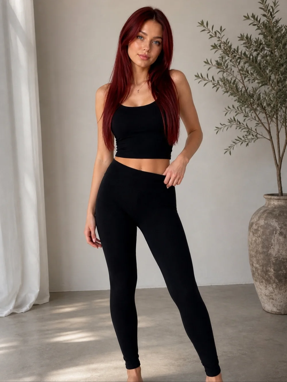 Eileen Fisher Cozy “Hug” High-Waisted Leggings Black M NWT | Luxe Loungewear